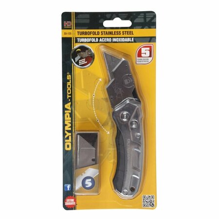 OLYMPIA TOOLS UTILITY KNIFE 8.5 in. L 5PC 33-125